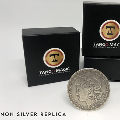 Replica Morgan Steel Coin (Gimmicks and Online Instructions) by Tango Magic - Trick